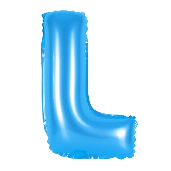 Písmeno l z anglické abecedy (modrá) — Stock fotografie