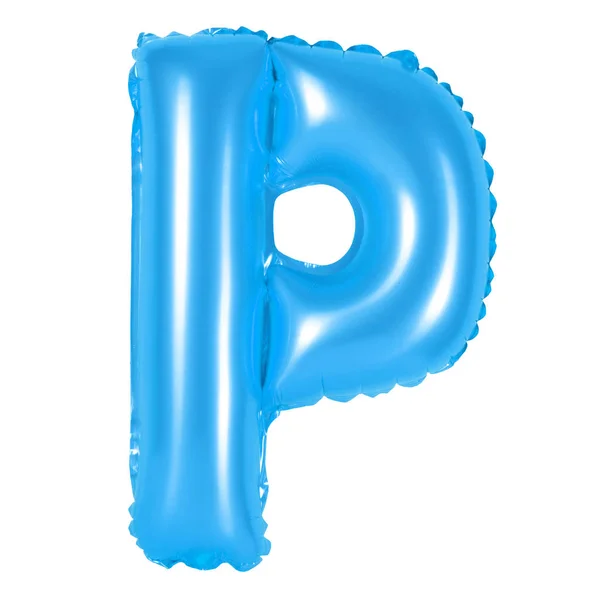 Letter P from English alphabet (blue) — Stock Photo, Image