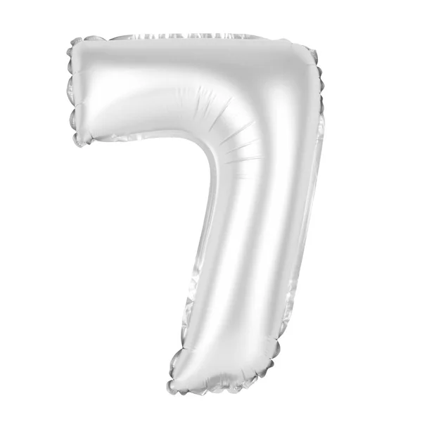 Numer 7 (siedem) z balonów (chrom) — Zdjęcie stockowe