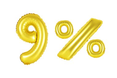 balonları (altın yüzde dokuz 9)