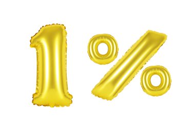 balonları (altın bir yüzde 1)