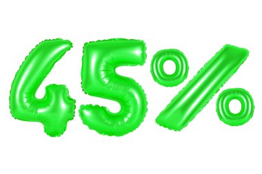 Kırk beş yüzde 45'i yeşil balonları