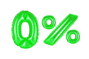 sıfır yüzde 0 yeşil balonları