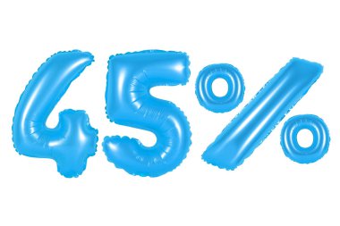 Kırk beş yüzde 45'i mavi balonları
