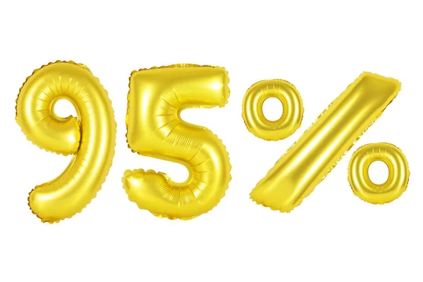 Devadesát pět 95 procent z balónů (zlatý) — Stock fotografie