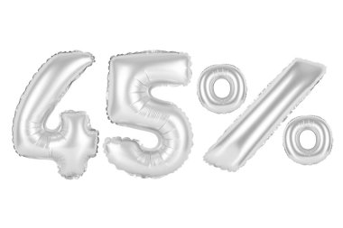 Kırk beş yüzde 45'i balonlar Krom (gri)