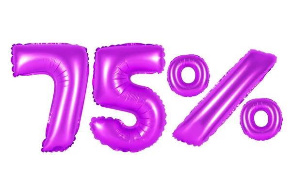 Сімдесят п'ять 75 відсотків з кульок фіолетового — стокове фото