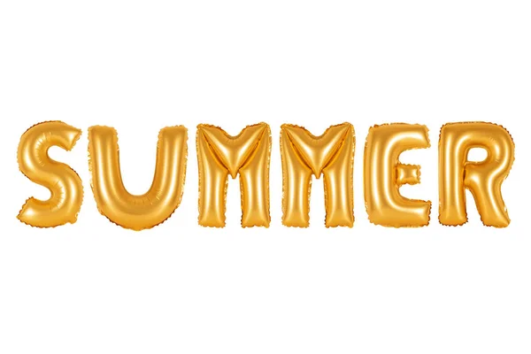 Лето в английском алфавите из оранжевых шариков — стоковое фото