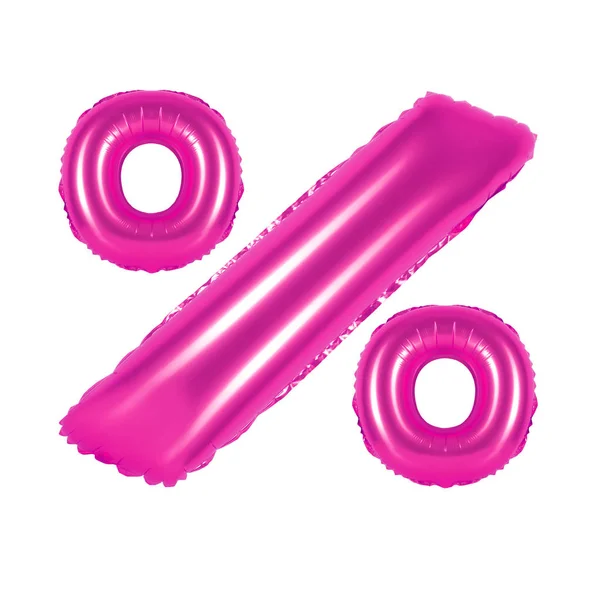 Procent ten opzichte van ballonnen roze — Stockfoto
