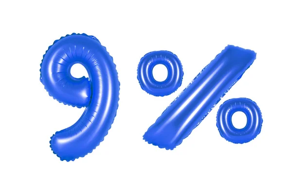 Balonlar koyu maviden yüzde dokuz 9 — Stok fotoğraf