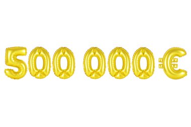 five hundred thousand euros, gold color clipart