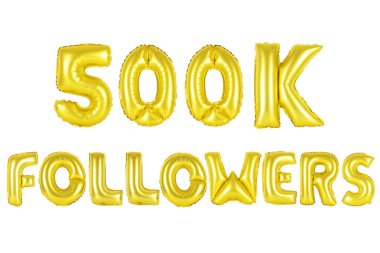 Beş yüz bin takipçileri, altın renk