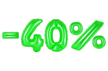yüzde 40, yeşil renk