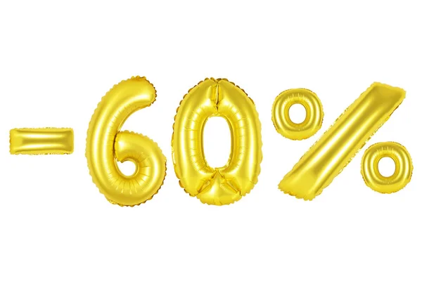 60 per cento, colore oro — Foto Stock