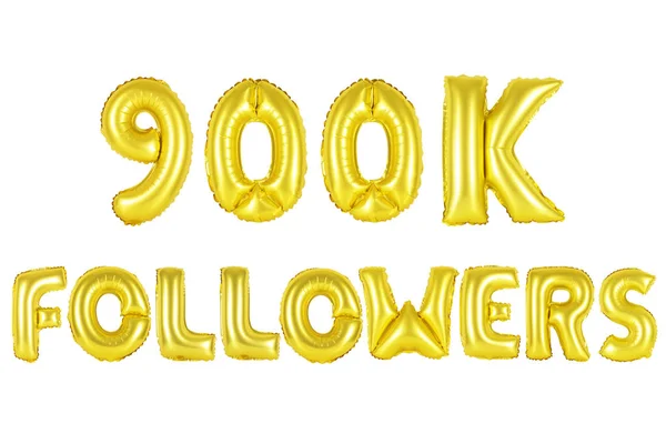Novecientos mil seguidores, color oro —  Fotos de Stock