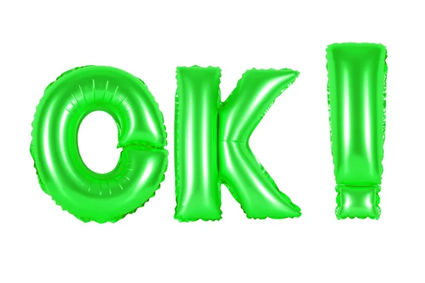 Ok, ok, cor verde — Fotografia de Stock
