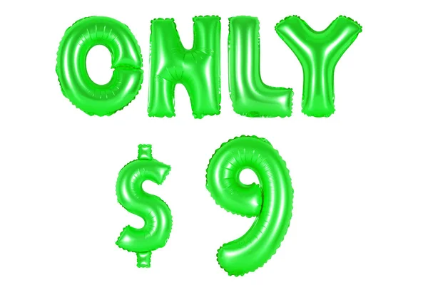 Solo nueve dólares, color verde — Foto de Stock