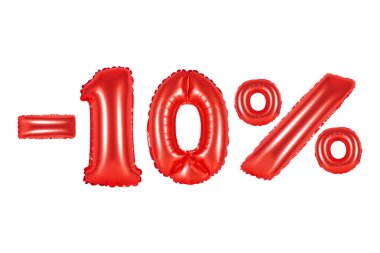 yüzde 10, kırmızı renk