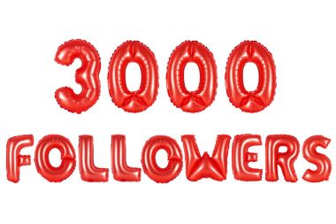 üç bin takipçileri, kırmızı renk