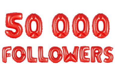 elli bin takipçileri, kırmızı renk