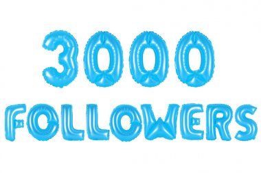 üç bin takipçileri, mavi renk