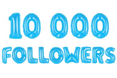 on bin takipçileri, mavi renk