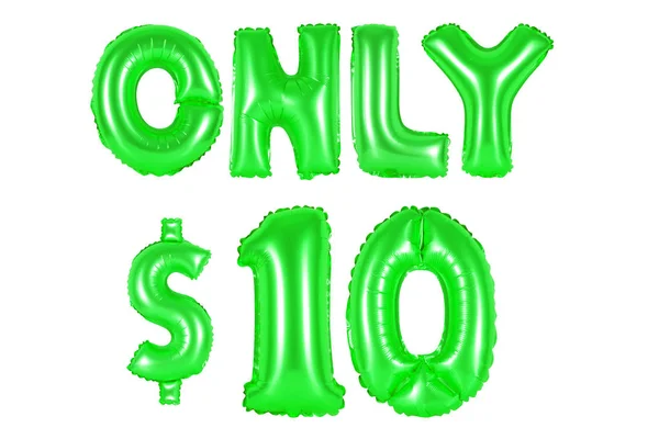 Jen deset dolarů, zelená barva — Stock fotografie