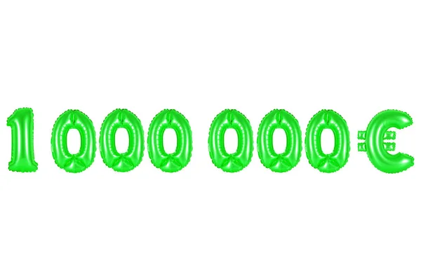 Un millón de euros, color verde — Foto de Stock