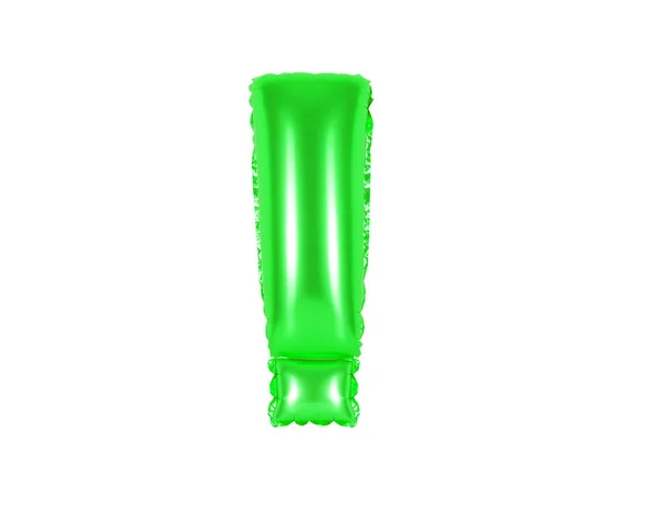 Znak interpunkcyjny, wykrzyknik, kolor zielony — Zdjęcie stockowe