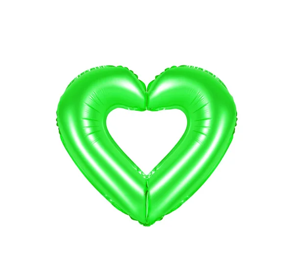 Hjärtat tecken, grön färg — Stockfoto