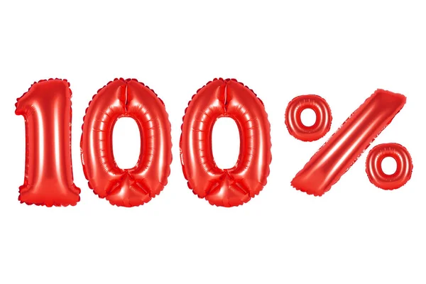 100 (cem) por cento, cor vermelha — Fotografia de Stock
