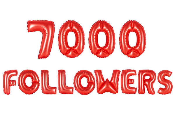 Siete mil seguidores, color rojo — Foto de Stock