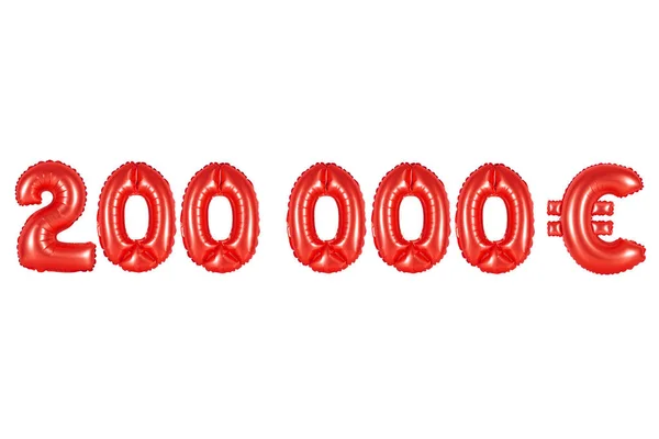 Zweihunderttausend Euro, rote Farbe — Stockfoto