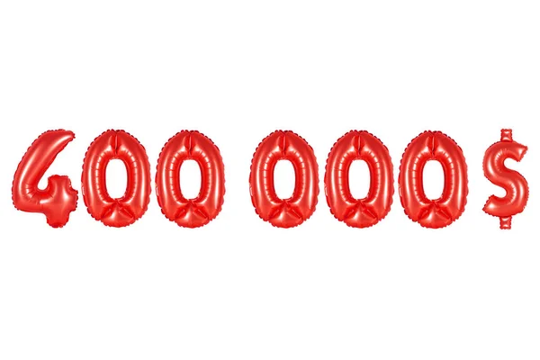Cuatrocientos mil dólares, color rojo — Foto de Stock