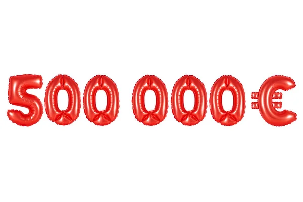 Pět set tisíc EUR, červená barva — Stock fotografie