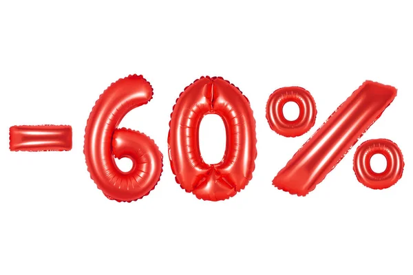 60 por ciento, color rojo —  Fotos de Stock