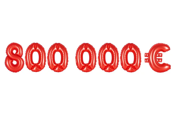 Sekiz yüz bin Euro, kırmızı renk — Stok fotoğraf