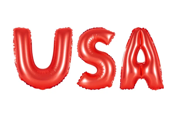 USA abbreviation, United States of America, red color — Stock Photo, Image