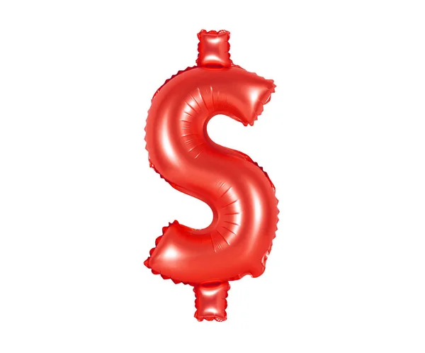 Signo de dólar, color rojo — Foto de Stock