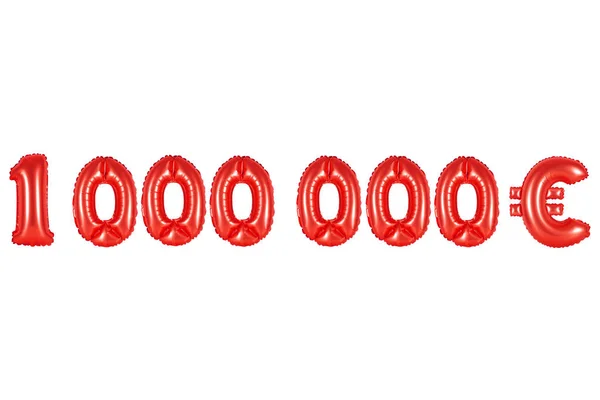 Jeden milion EUR, červená barva — Stock fotografie