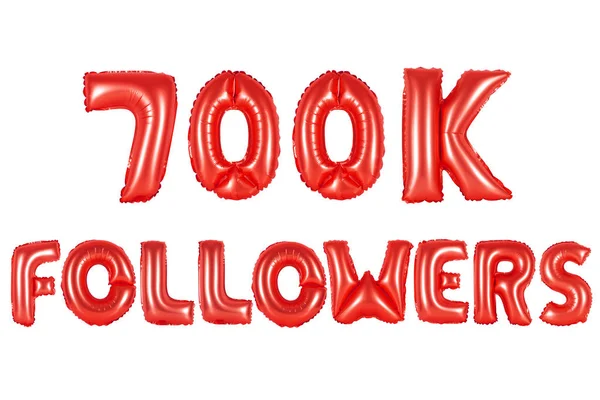 Setecientos mil seguidores, color rojo —  Fotos de Stock