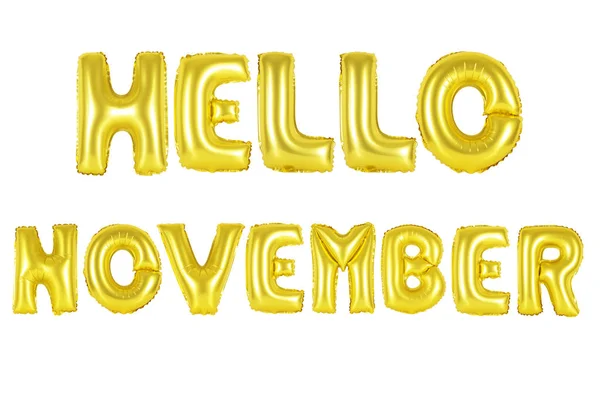 Hello november, arany színű — Stock Fotó