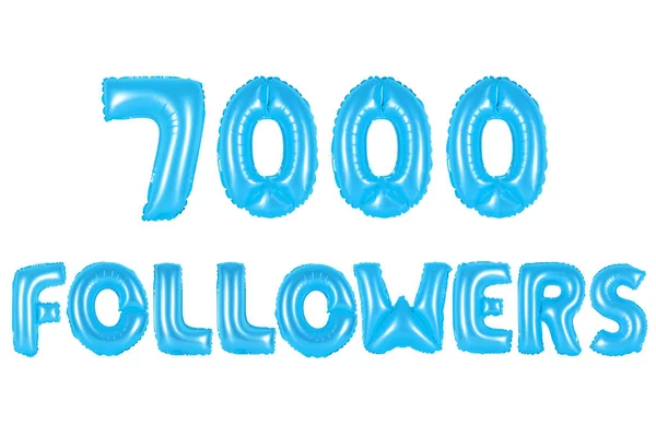 Siete mil seguidores, color azul —  Fotos de Stock