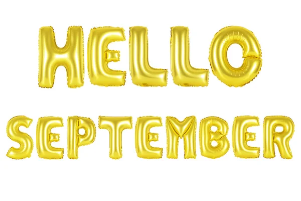 Hola septiembre, color oro — Foto de Stock