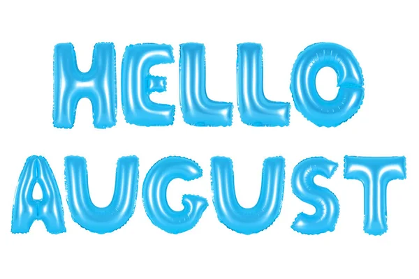 Hola agosto, color azul — Foto de Stock