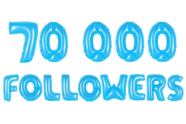 Setenta mil seguidores, color azul — Foto de Stock