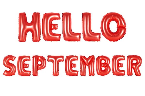 Hola septiembre, color rojo — Foto de Stock