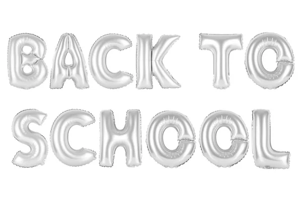 Back to school, chrome (grey) color — Stock Photo, Image