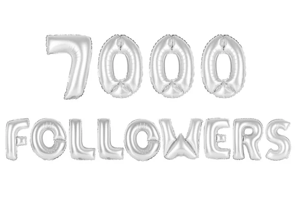 Siete mil seguidores, cromo (gris) color —  Fotos de Stock
