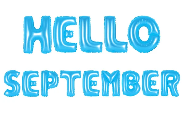 Hallo September, blaue Farbe — Stockfoto